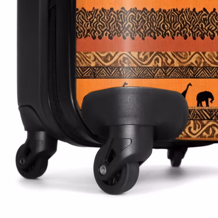 Valise - Orange - Safari - Africain - Animaux - Motif — 7
