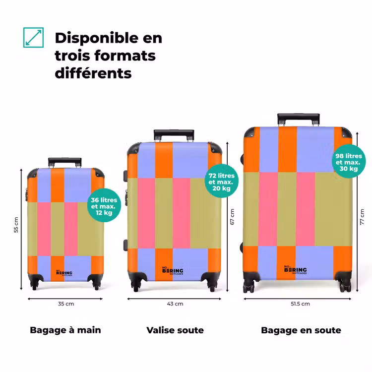Valise - Résumé - Motif - Géométrique - Coloré - Moderne — 1