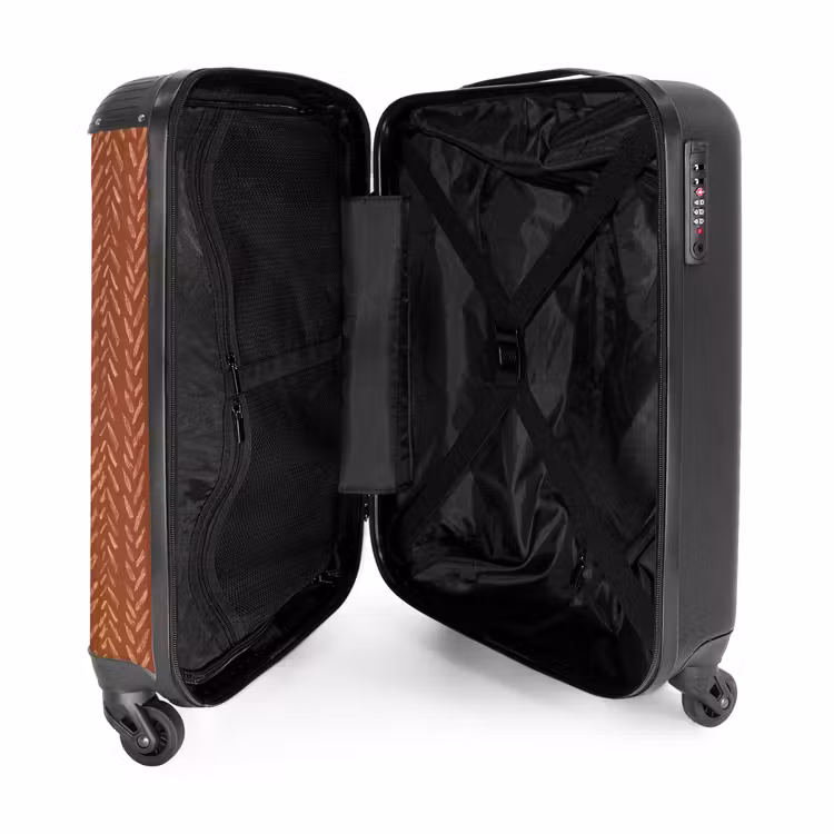 Valise - Terre cuite - Chevrons - Artisanal - Motif — 5