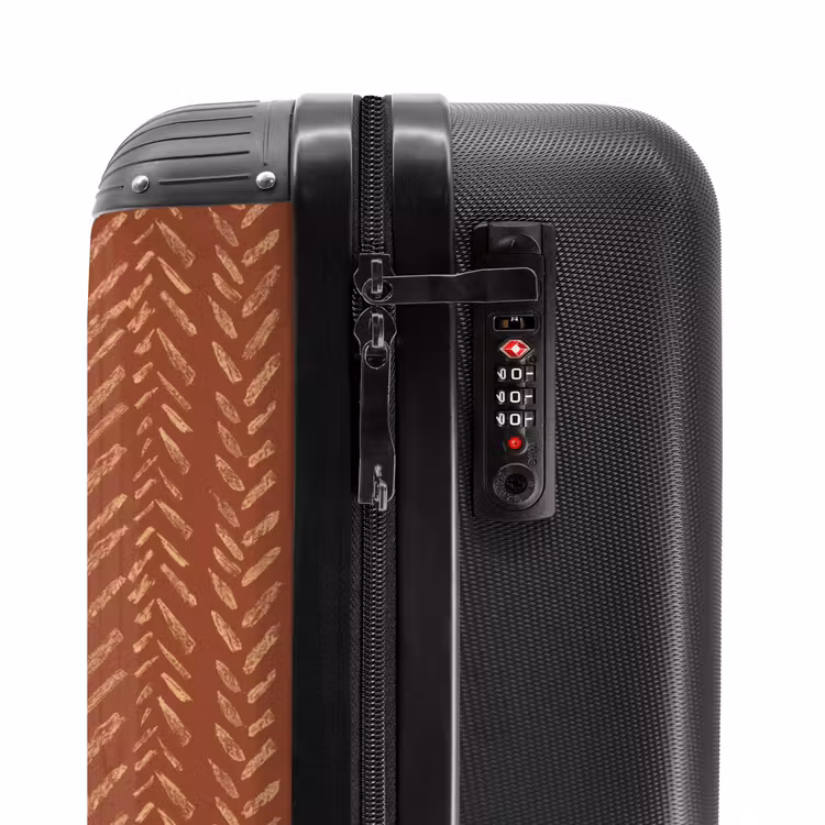 Valise - Terre cuite - Chevrons - Artisanal - Motif — 6