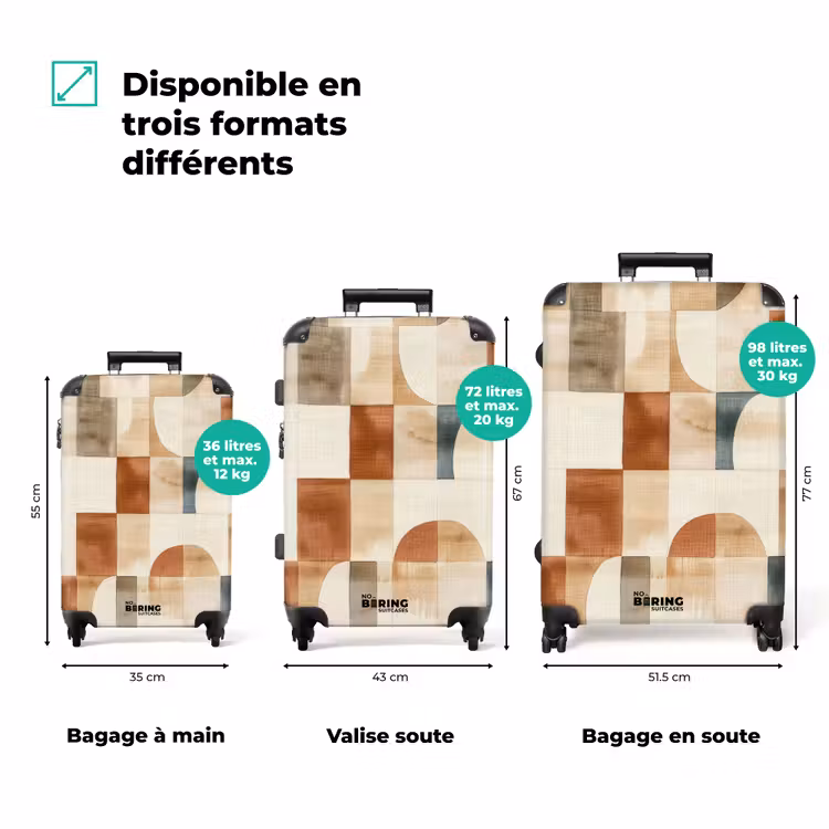 Valise - Terre cuite - Géométrique - Aquarelle - Texture — 3