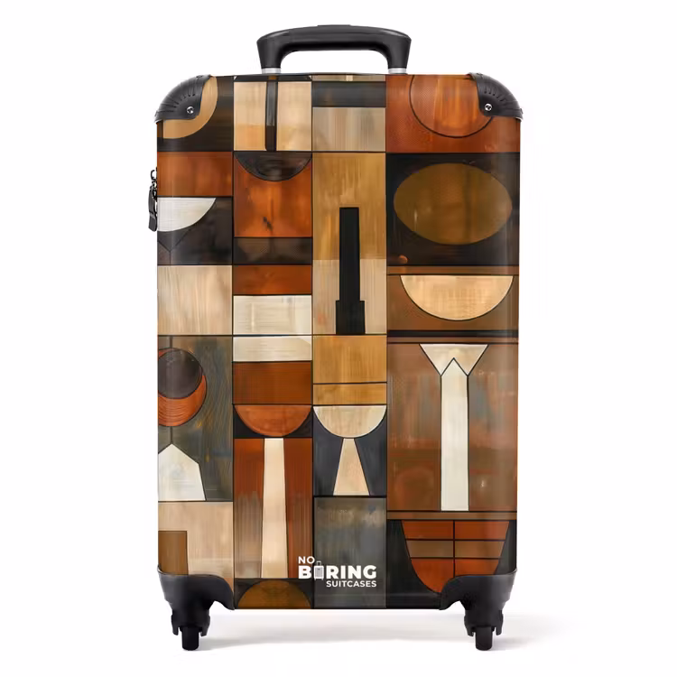 Valise - Terre cuite - Géométrique - Milieu du siècle - Motif — 1
