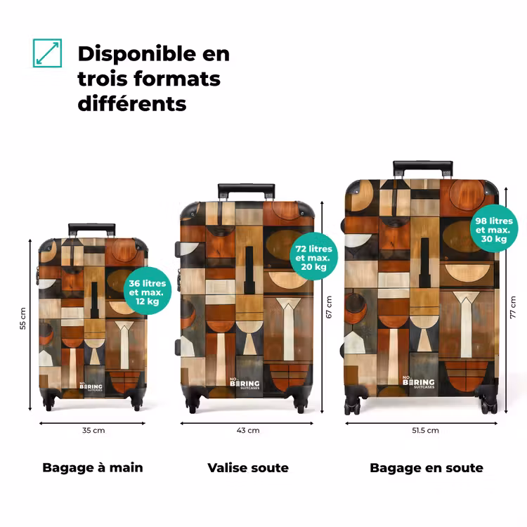 Valise - Terre cuite - Géométrique - Milieu du siècle - Motif — 3