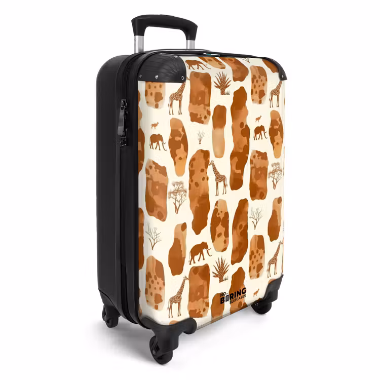Valise - Terre cuite - Safari - Animaux - Motif — 2