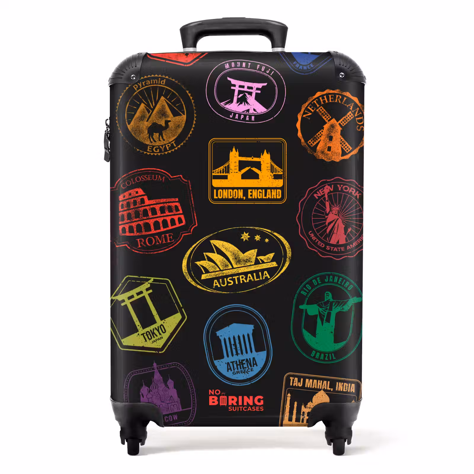 Valise - Monuments du monde - Colorés - Timbres — 1