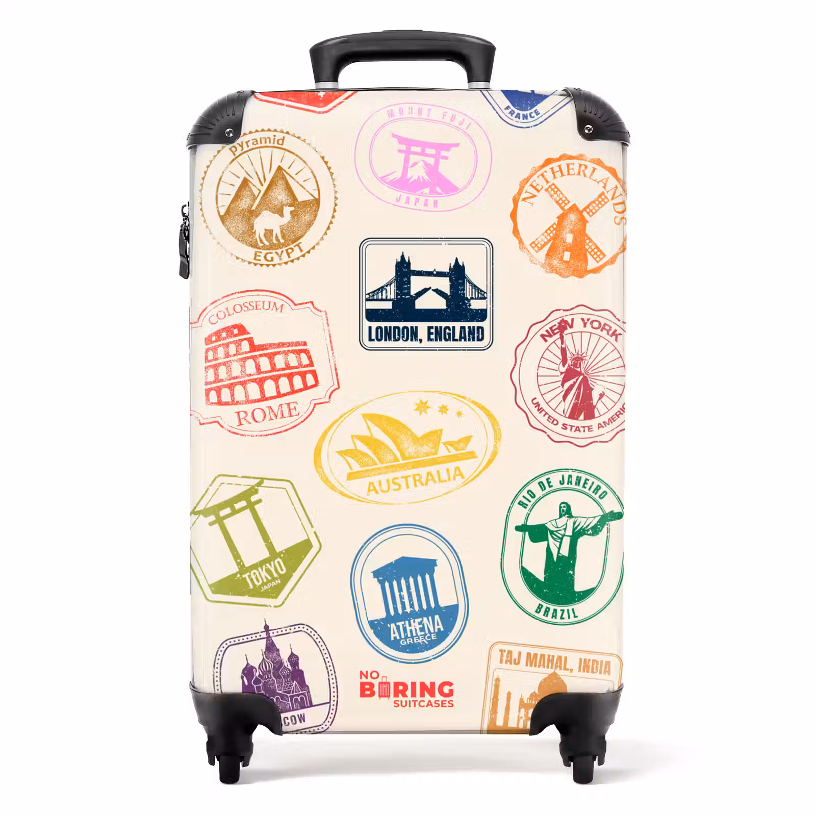 Valise - Tampons - Colorés - Le monde — 1