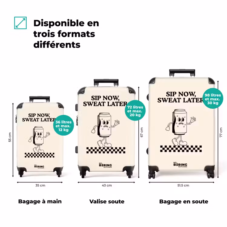 Valise - Métal - Noir - Blanc — 3