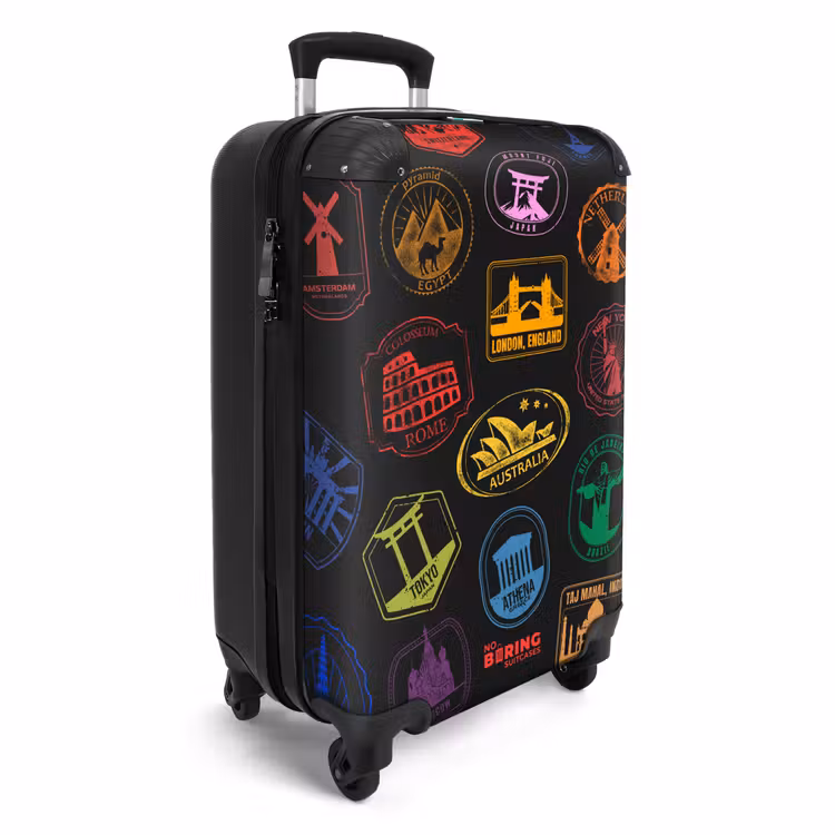 Valise - Monuments du monde - Colorés - Timbres — 2