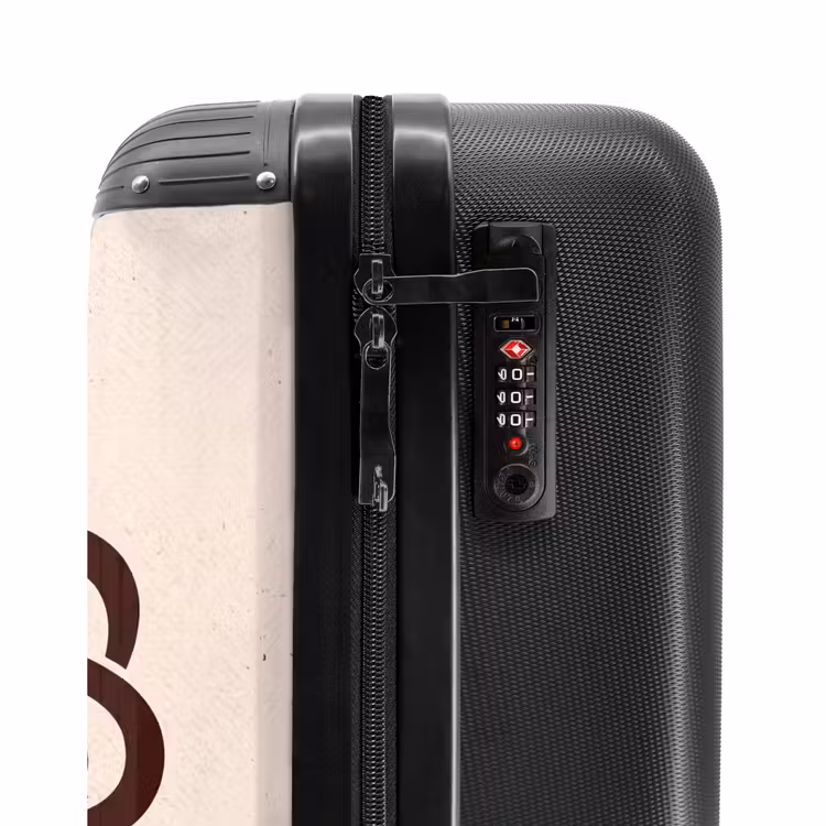 Valise - Motif - Bouton - Abstrait - Moderne - Marron — 6