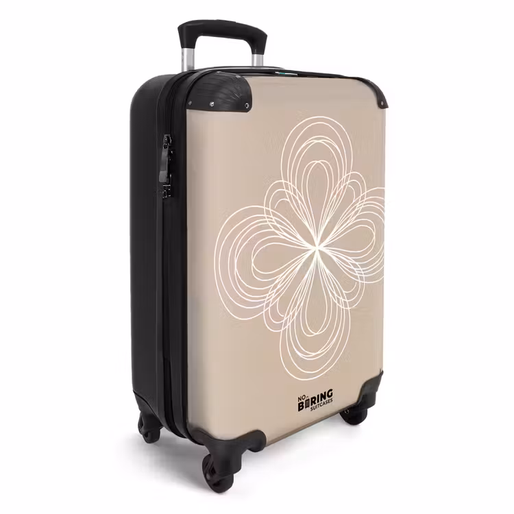 Valise - Motif - Lignes - Abstrait - Minimaliste - Beige — 2