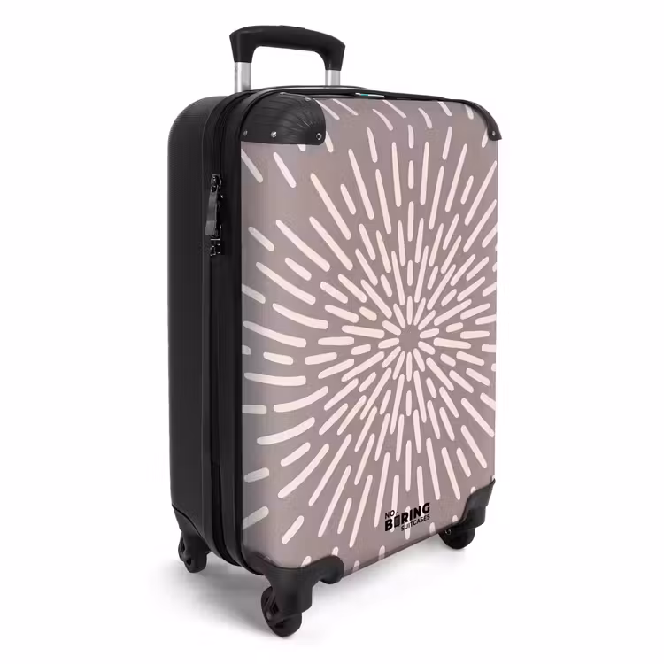 Valise - Motif - Rayons - Abstrait - Moderne - Gris — 2