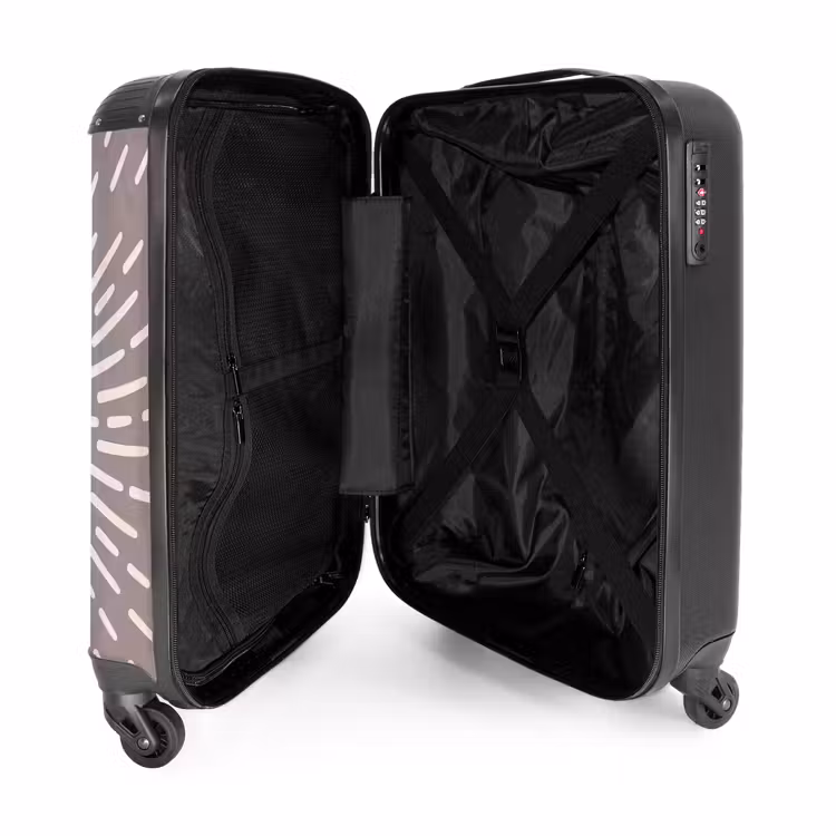 Valise - Motif - Rayons - Abstrait - Moderne - Gris — 5