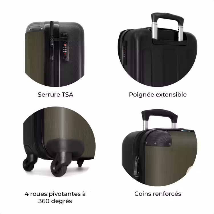 Valise - Motif - Spirale - Abstrait - Moderne - Vert — 8