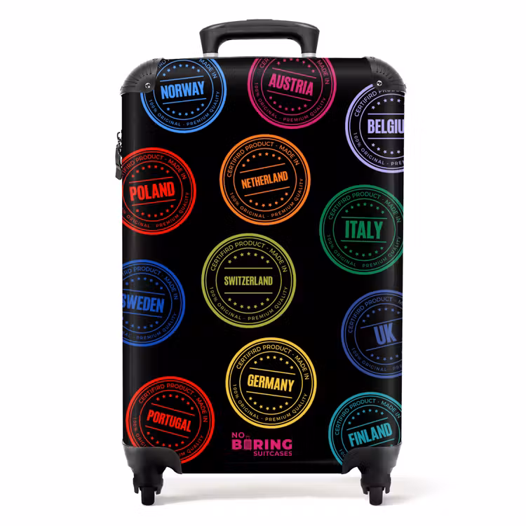 Valise - Néon - Pays - Noir - Tampons — 1