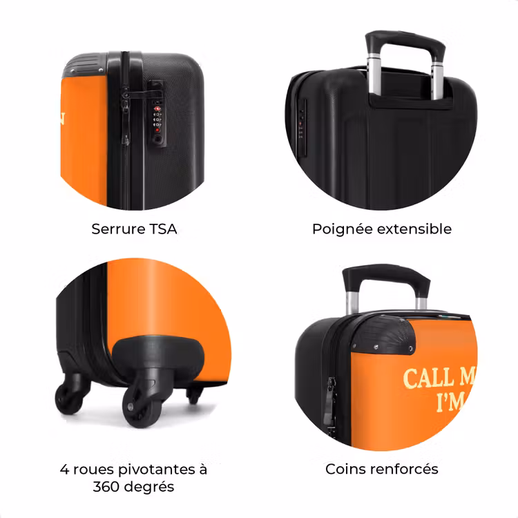 Valise - Orange - Hot-dog - Soleil - Blanc — 8
