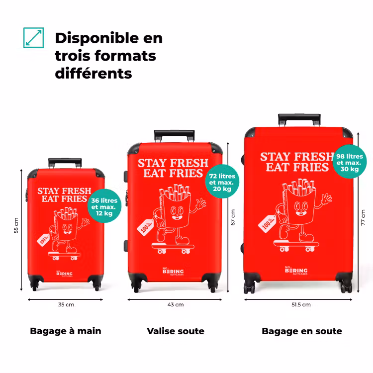 Valise - Patat - Rouge - Skateboard — 3