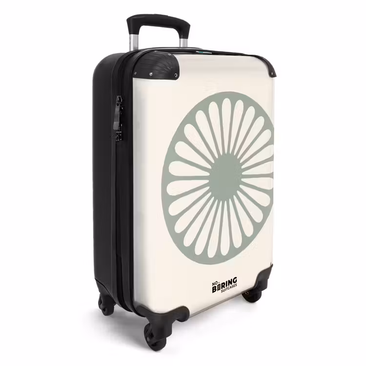 Valise - Résumé - Motif - Radial - Moderne - Vert — 2