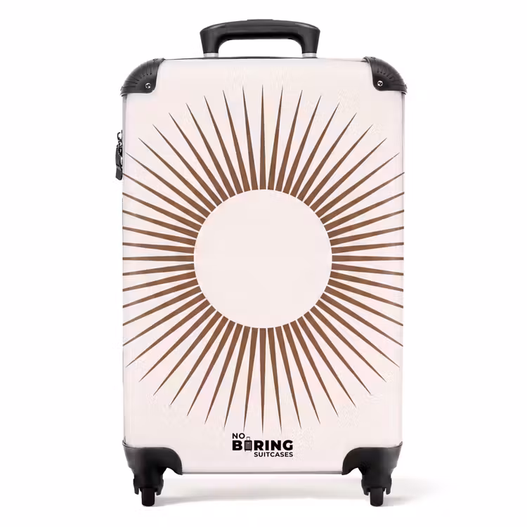 Valise - Résumé - Soleil - Symbole - Moderne - Beige — 1