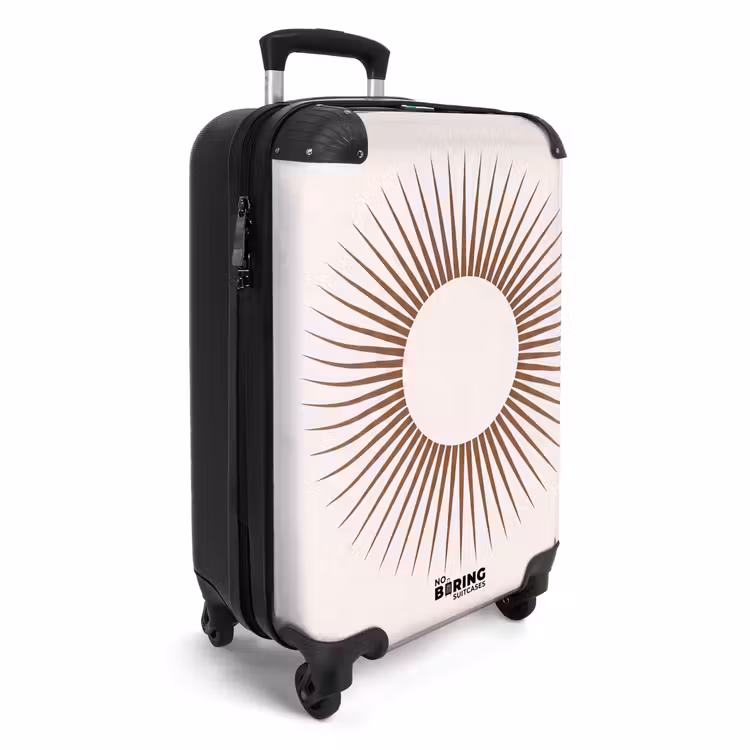 Valise - Résumé - Soleil - Symbole - Moderne - Beige — 2