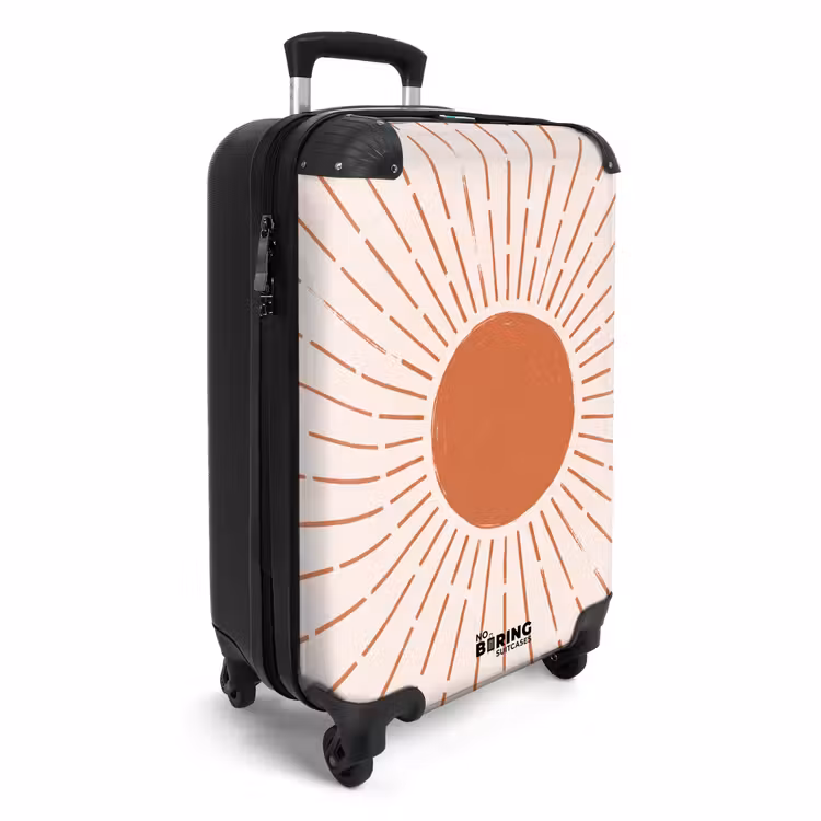 Valise - Soleil - Rayons - Abstrait - Terre cuite - Moderne — 2