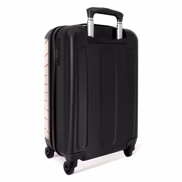 Valise - Soleil - Rayons - Abstrait - Terre cuite - Moderne — 4