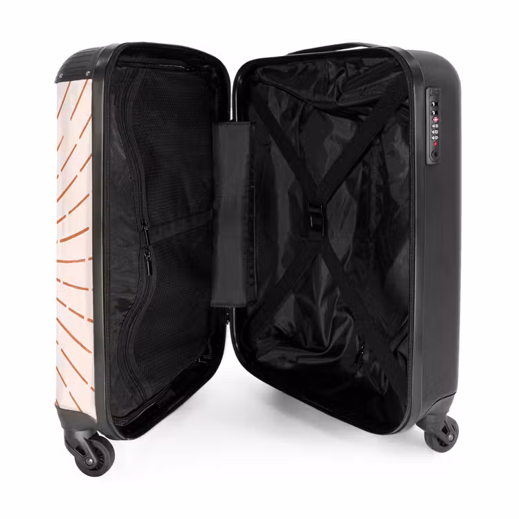 Valise - Soleil - Rayons - Abstrait - Terre cuite - Moderne — 5