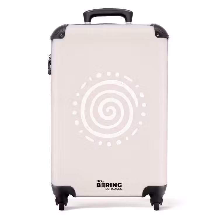 Valise - Symbole - Spirale - Abstrait - Minimaliste - Beige — 1
