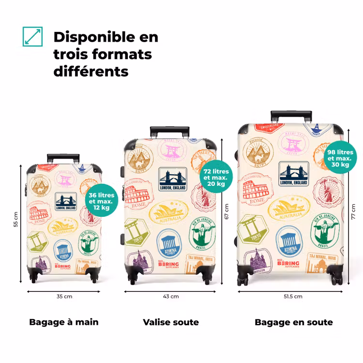 Valise - Tampons - Colorés - Le monde — 3