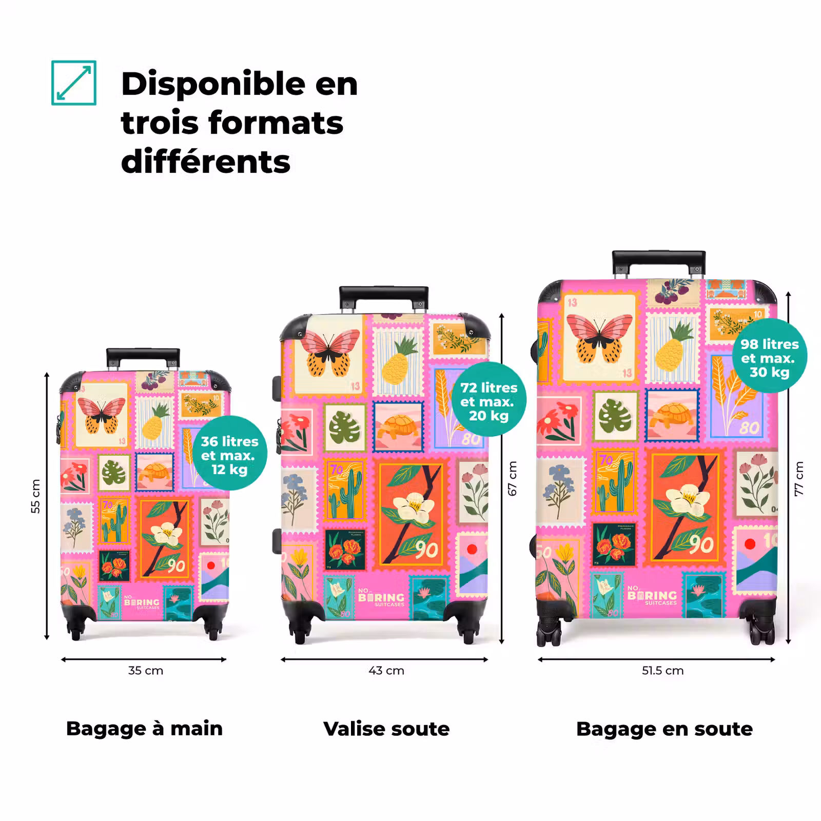 Valise - Timbre - Nature - Rose — 1