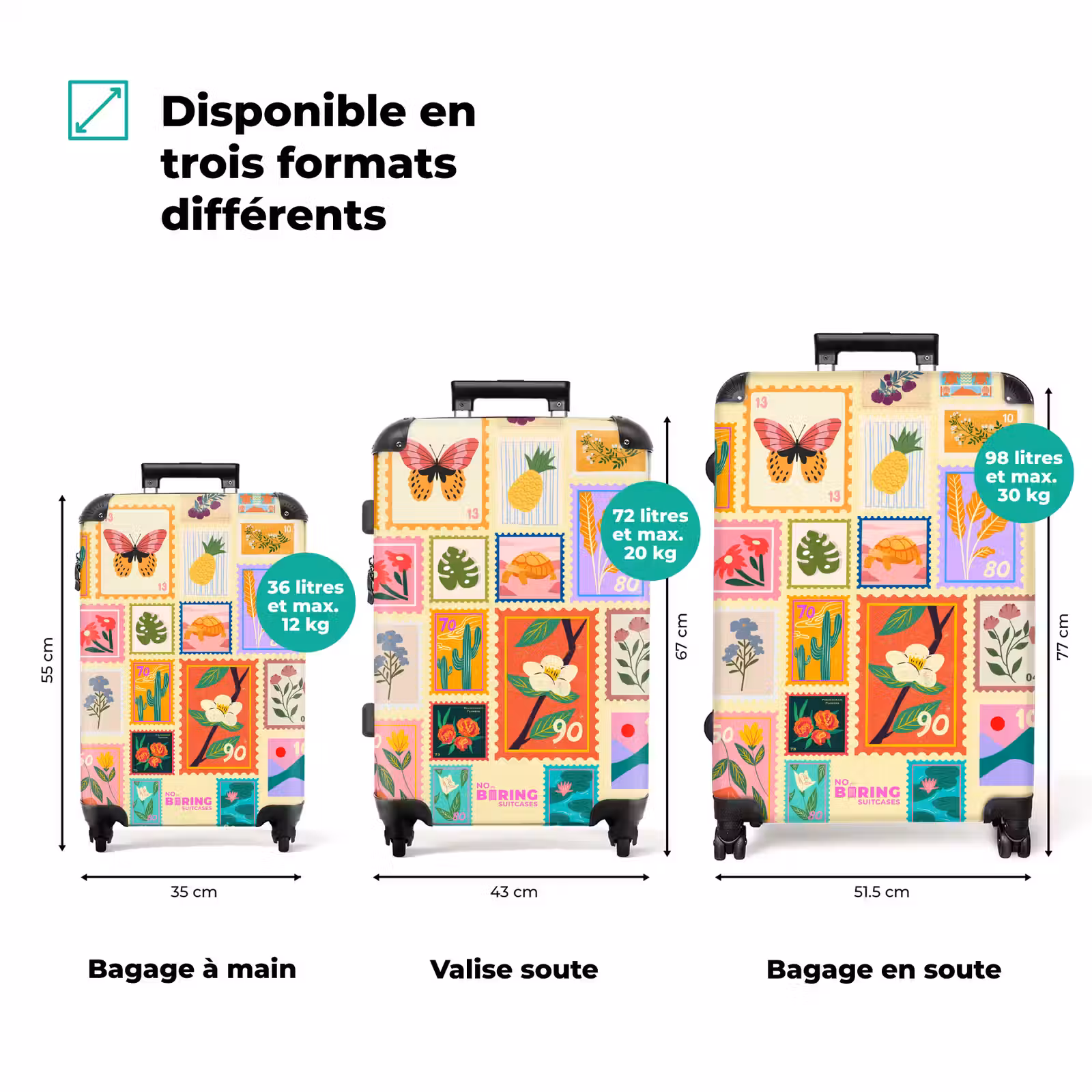 Valise - Timbres - Colorés - Nature — 1