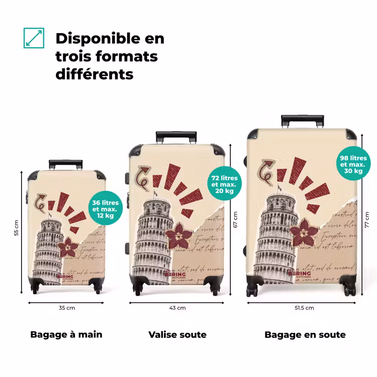 Valise - Pise - Rouge - Papier — 1