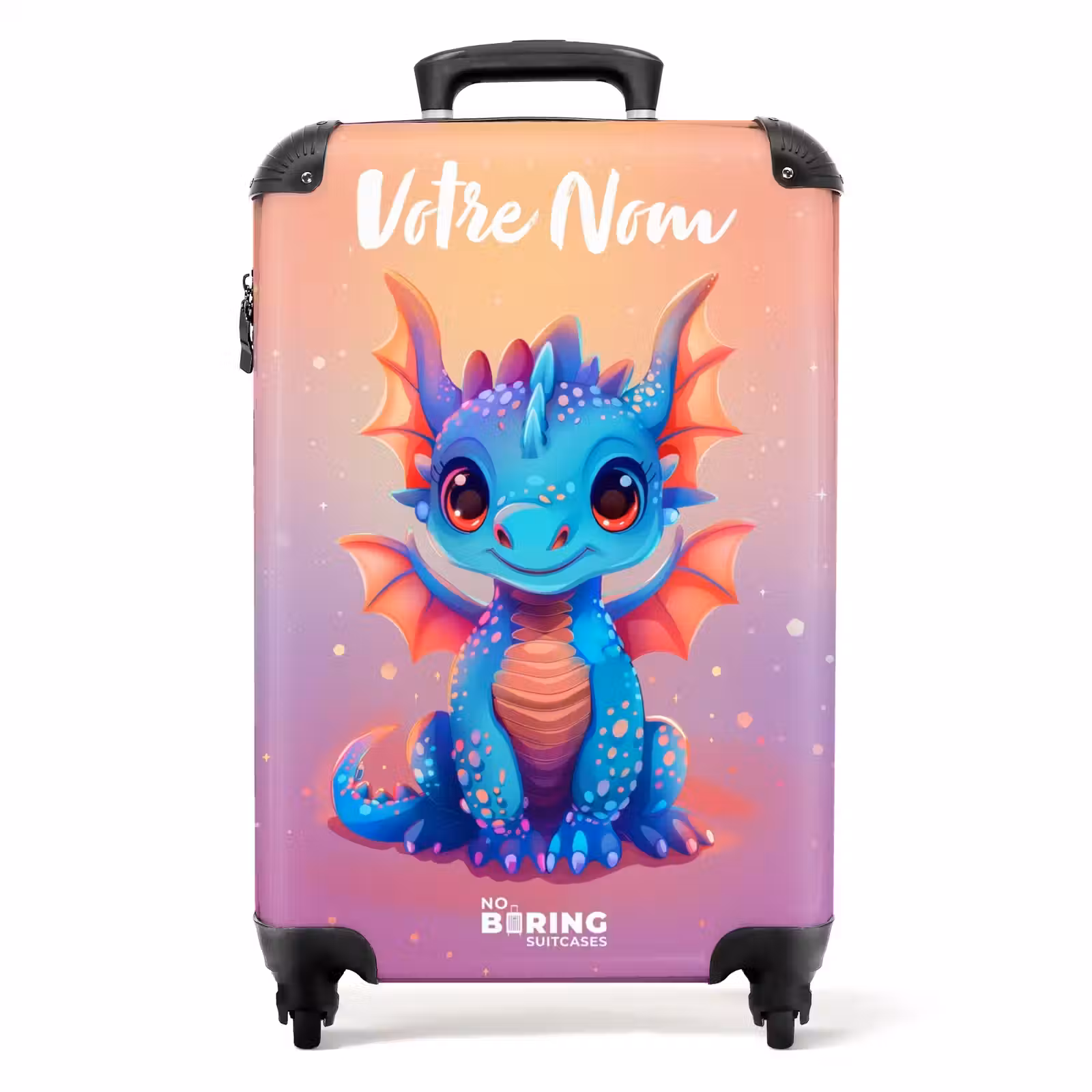 Valise avec nom - Mignon bébé dragon — 1