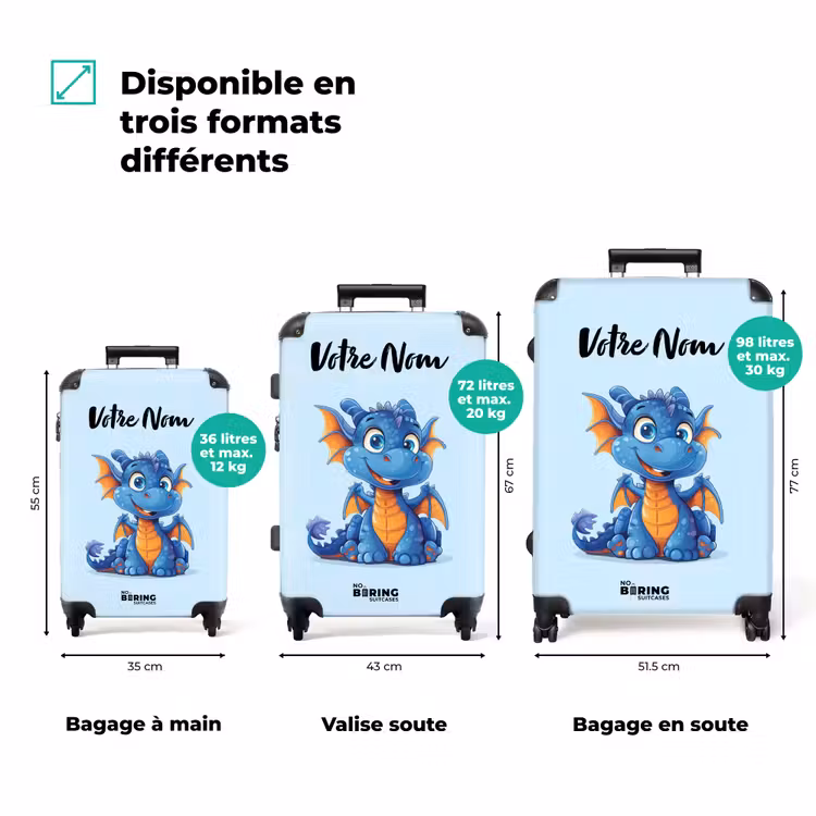 Valise avec nom - Dragon minuscule — 3