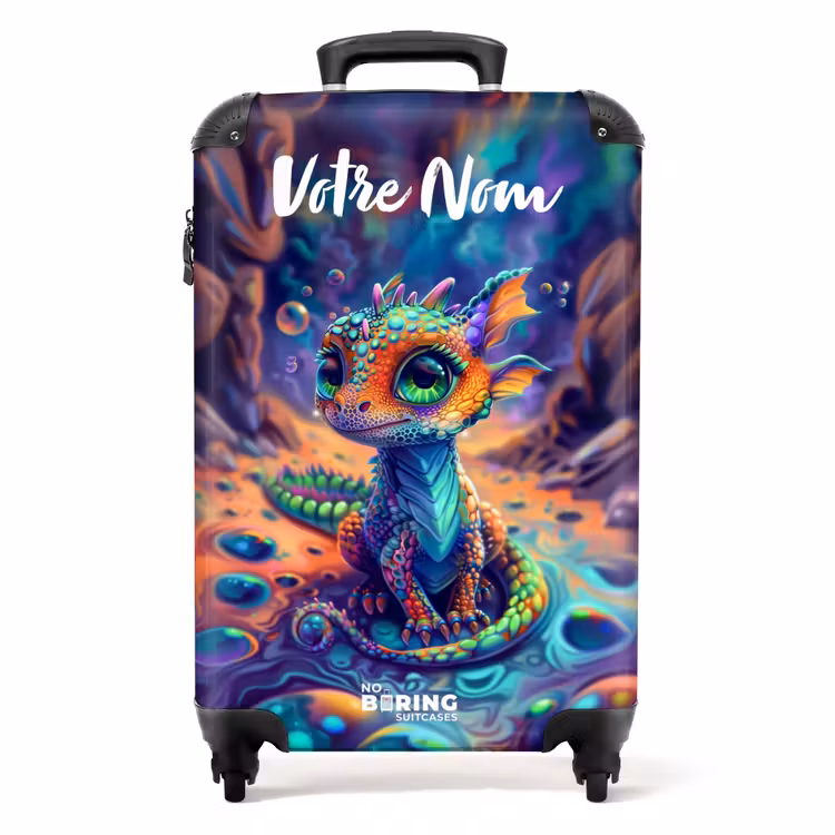 Valise avec nom - Dragon saphir orné — 1