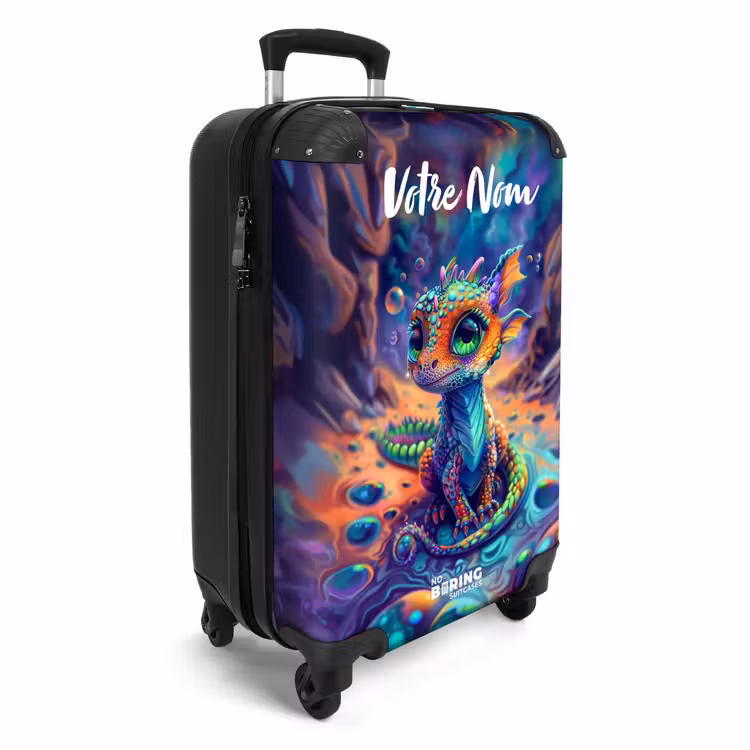 Valise avec nom - Dragon saphir orné — 2