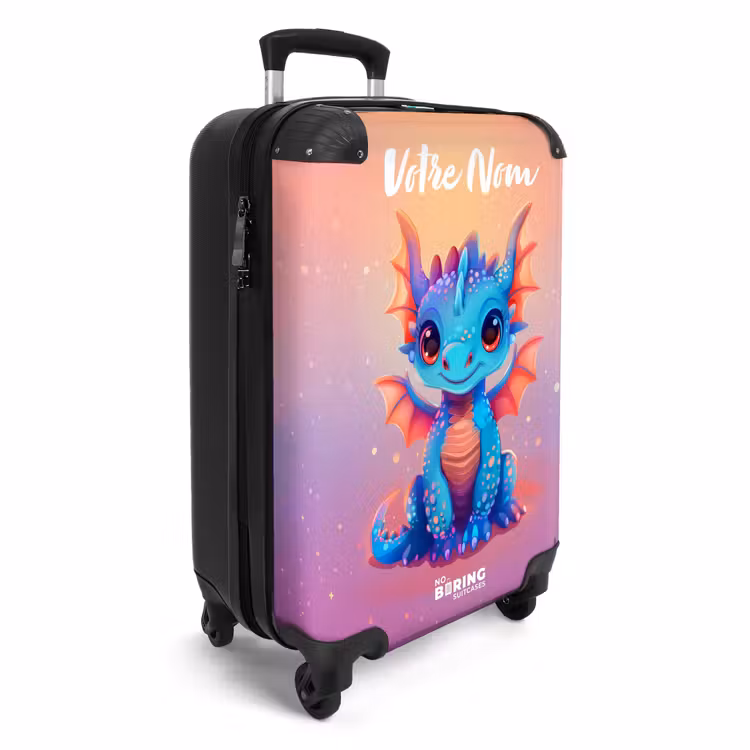 Valise avec nom - Mignon bébé dragon — 2