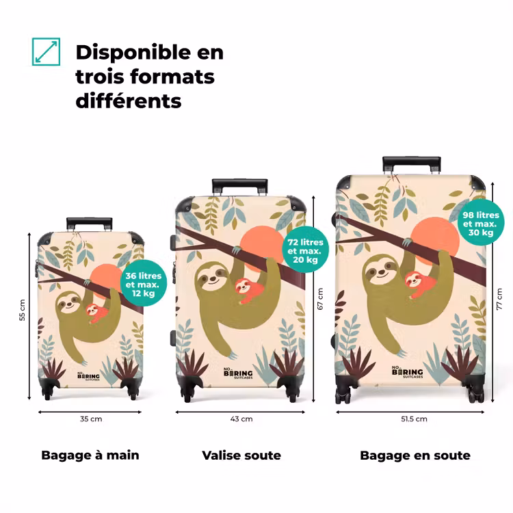 Koffer - Animaux - Mère - Bébé - Nature - Vert — 3