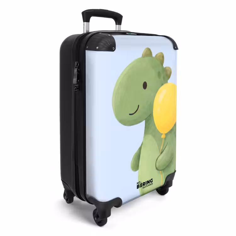 Koffer - Dinosaure - Ballon - Chambre d'enfant - Illustration - Vert — 2