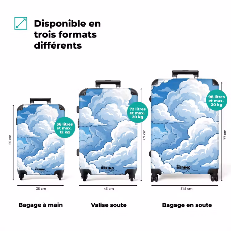 Koffer - Nuages - Ciel - Abstrait - Blanc — 1