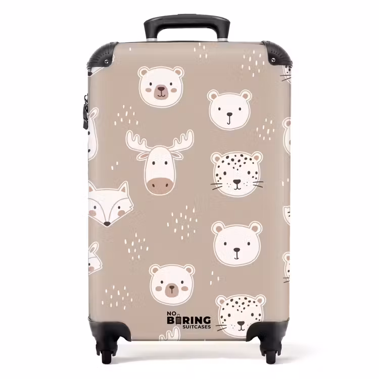 Koffer - Animaux - Motif - Illustration - Moderne - Beige — 1