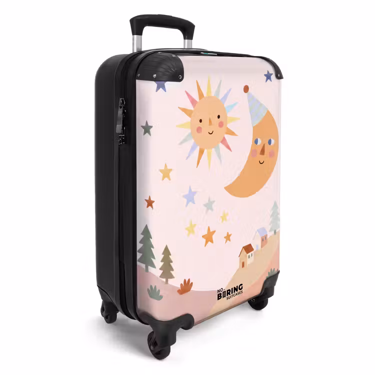 Koffer - Soleil - Lune - Étoiles - Chambre d'enfant - Pastel — 2