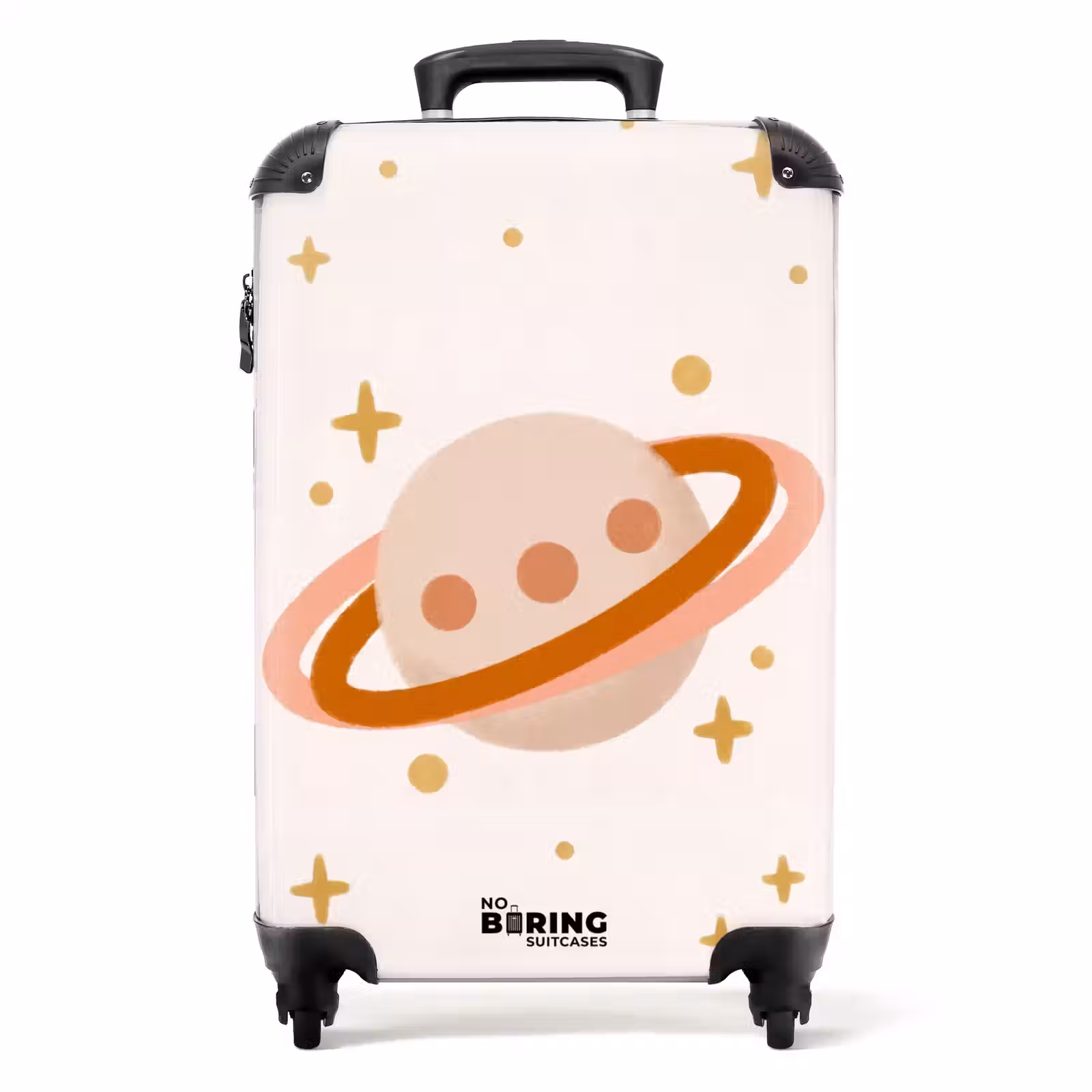 Koffer - Planète - Anneaux - Espace - Illustration - Beige — 1
