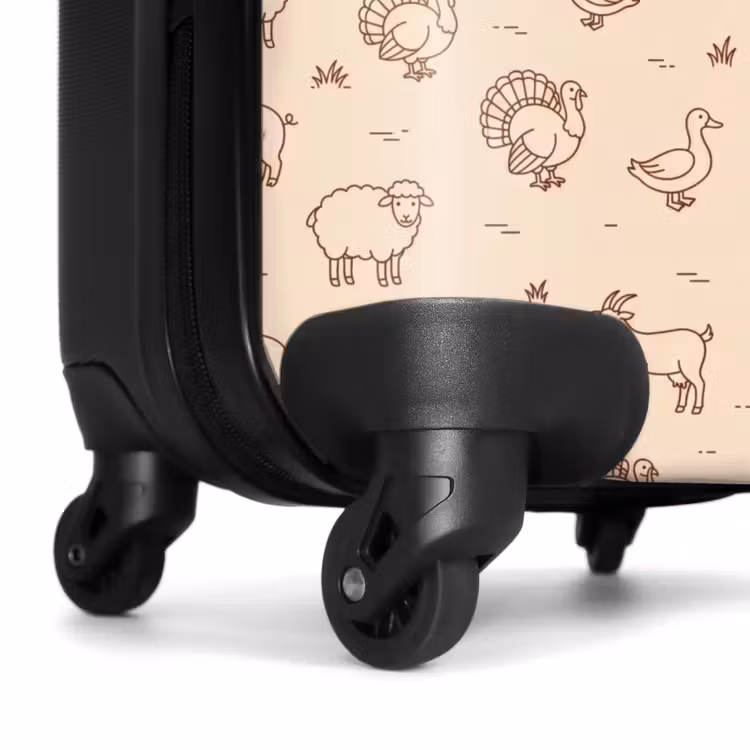 Koffer - Animaux - Motif - Ferme - Minimaliste - Beige — 7