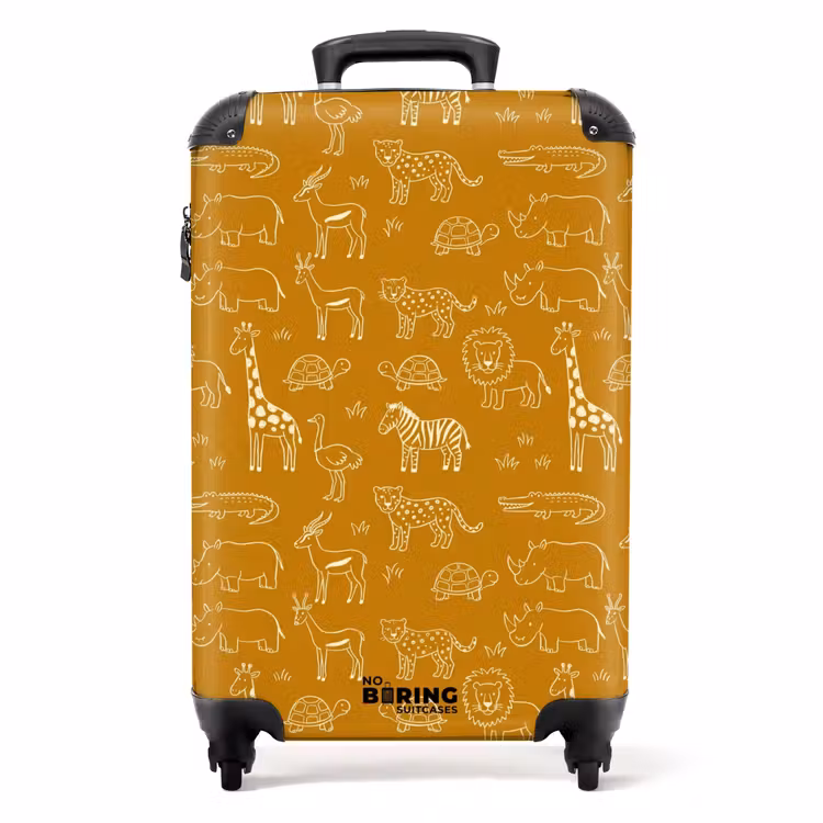 Koffer - Animaux - Safari - Motif - Enfantin - Ocre — 1