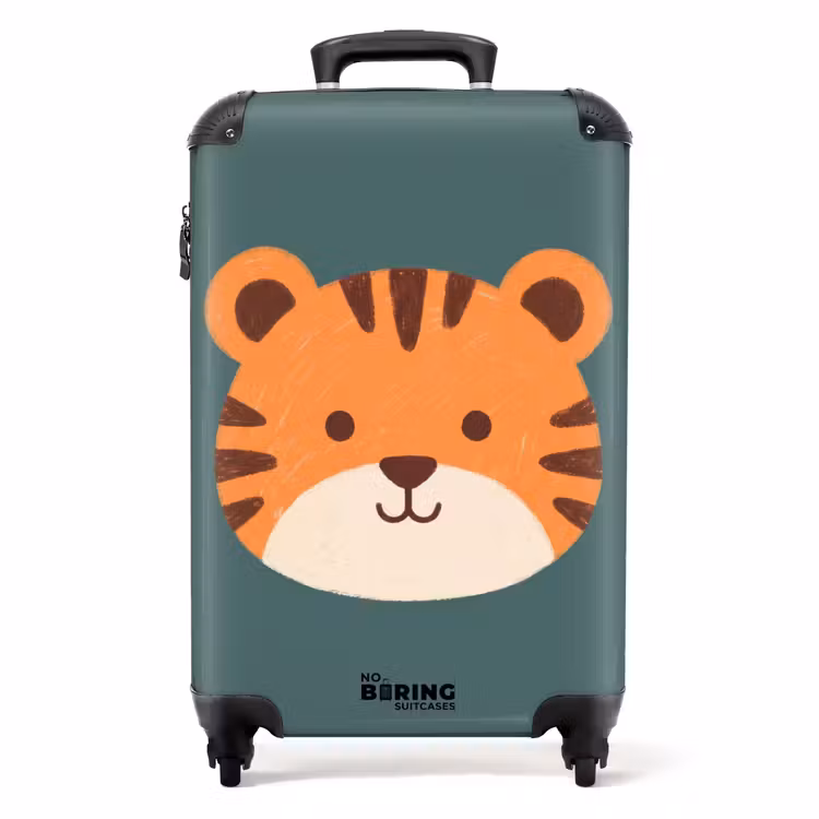 Koffer - Animaux - Tête - Orange - Illustration - Moderne — 1