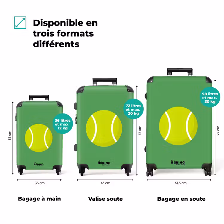 Koffer - Ballon - Jaune - Sport - Vert - Illustration — 3