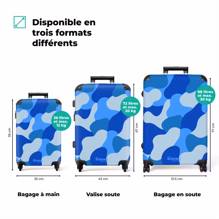 Koffer - Camouflage - Bleu - Motif — 3