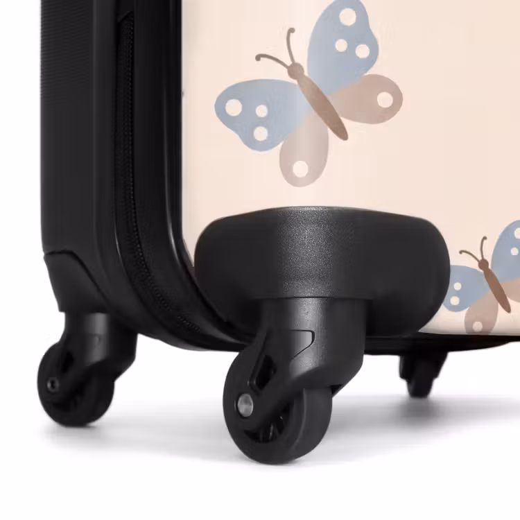 Koffer - Insecte - Motif papillon - Abstrait - Bleu - Beige — 7