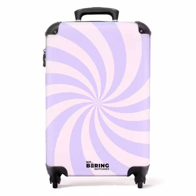 Koffer - Motif - Spirale - Abstrait - Moderne - Violet - Rose — 1