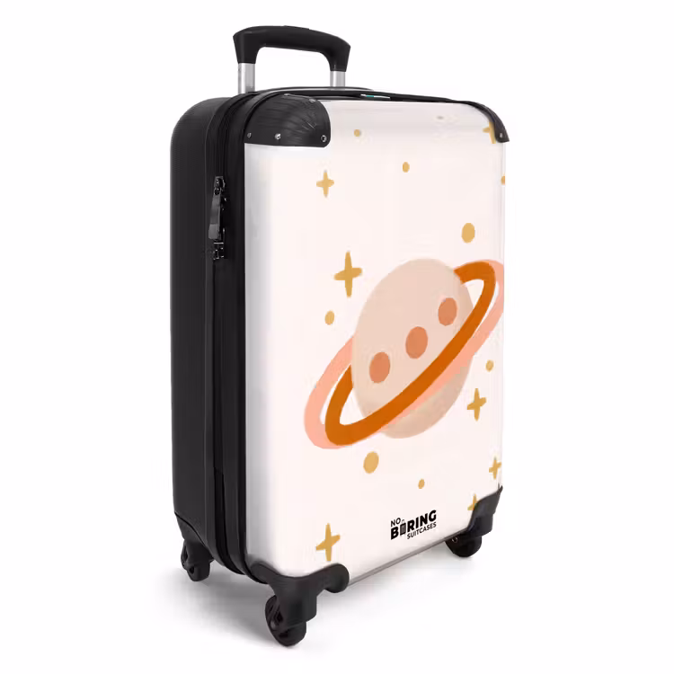 Koffer - Planète - Anneaux - Espace - Illustration - Beige — 2